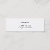 シンプルブラック・モノグラムクール、お尻とエッジ スキニー名刺 (裏面)