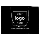 シンプルブラック ラージペーパーバッグ (裏面)