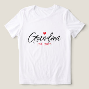 シンプルブラック&レッドタイポグラフィニュー祖母 トライブレンドTシャツ