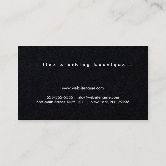 シンプルブラック 名刺 (裏面)
