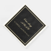 シンプルブラック&金ゴールドタイポグラフィリハーサルディナー (コーナー)