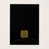 シンプルブラック&金ゴールドネックレスイヤリングディスプレイカード (裏面)