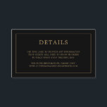 シンプルブラック&金ゴールドモノグラムエレガントな結婚式 エンクロージャーカード<br><div class="desc">小さいシンプルのエンクロージャカーモダンドが搭載さエレガントれたデザインの詳細をバックの薄いモノグラムに囲ま縁どせた小さい。すべてのデザイン要素はフェイク、黒い背景の上の金ゴールドにあり、デザイン編集ツールで変更できる。ミニマルスタイリッシュなカップルのためのシックで素晴らしデザイン。これらのエンクロージャカードを使用して、ホテルの宿泊施設、駐車場、シャトル情報など、ゲストが知る必要がある方向やその他の重要な詳細を提供する。</div>