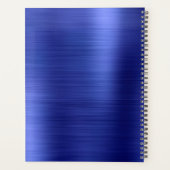 シンプルブラッシュメタリックブルークラシックモノグラム プランナー手帳 (裏面)