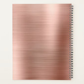 シンプルブラッシング金属バラ金ゴールドモノグラクラシックム プランナー手帳 (裏面)