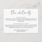 シンプルブラッ結婚ク詳細 エンクロージャーカード (正面)