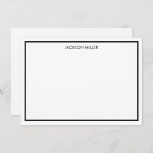 シンプルブラッ縁どクノートカード ノートカード (正面/裏面)