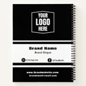 シンプルブランディングとロゴプロモーション ノートブック (裏面)