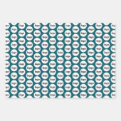 シンプルブランディングロゴビジネスティール（緑がかった色）グリーン ラッピングペーパーシート (正面3)