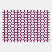 シンプルブランディングロゴビジネス模様マゼンタピンク ラッピングペーパーシート (正面3)