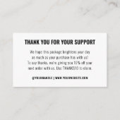 シンプルブランディング会社のロゴマーク エンクロージャーカード (裏面)