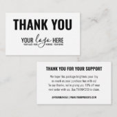 シンプルブランディング会社のロゴマーク エンクロージャーカード (正面/裏面)