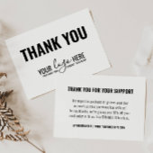 シンプルブランディング会社のロゴマーク サンキューカード