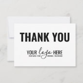 シンプルブランディング会社のロゴマーク サンキューカード (正面)