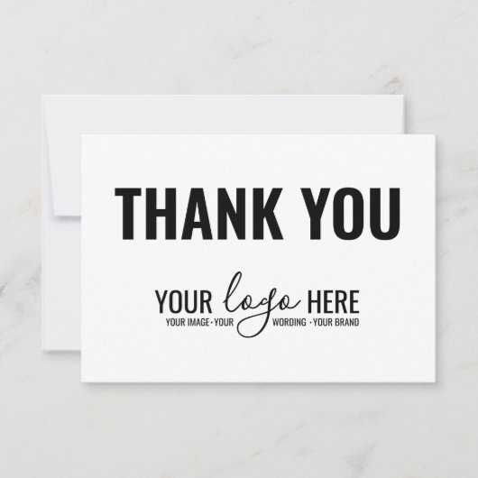 シンプルブランディング会社のロゴマーク サンキューカード (正面)