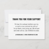 シンプルブランディング会社のロゴマーク サンキューカード (裏面)