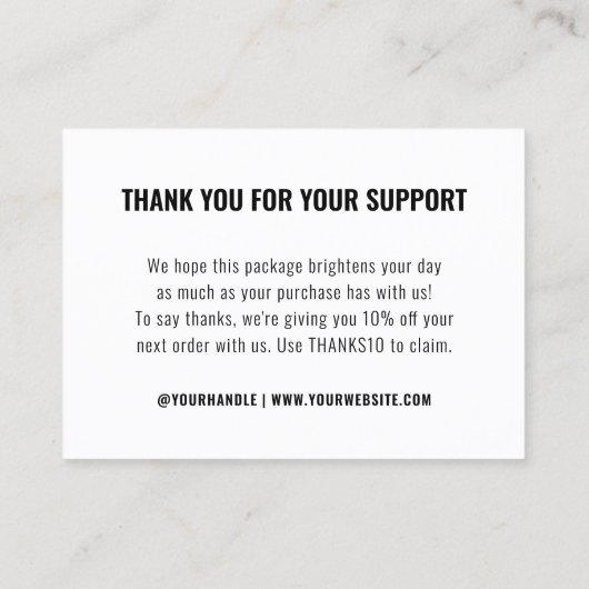 シンプルブランディング会社のロゴマーク 名刺 (裏面)