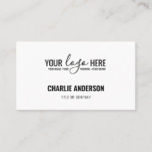 シンプルブランディング会社ロゴQRコード 名刺 (正面)