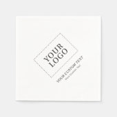 シンプルブランドのカスタムビジネスロゴのプロモーション スタンダードカクテルナプキン (正面)