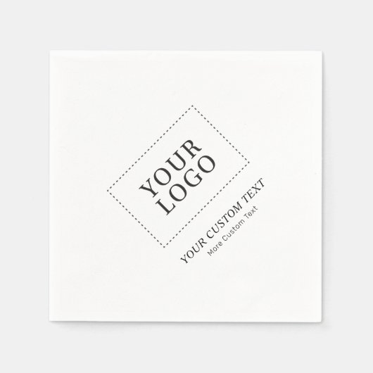 シンプルブランドのカスタムビジネスロゴのプロモーション スタンダードカクテルナプキン (正面)