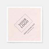 シンプルブランドのカスタムビジネスロゴのプロモーション スタンダードカクテルナプキン (正面)