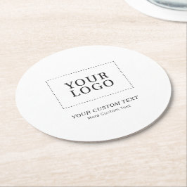 シンプルブランドのカスタムビジネスロゴのプロモーション ラウンドペーパーコースター