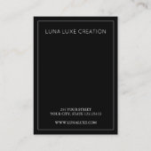 シンプルブリーズメイドイヤリング&ネックレスディスプレイカード プレイスカード (裏面)