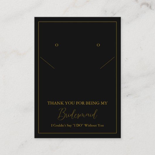 シンプルブリーズメイドイヤリング&ネックレスディスプレイカード プレイスカード (正面)