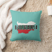 シンプルブルガモダンリア地図レター国旗の土産 クッション (ブランケット)