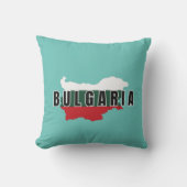 シンプルブルガモダンリア地図レター国旗の土産 クッション (正面)