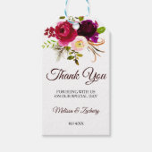 シンプルブルゴーニュフローラ ギフトタグ (正面)