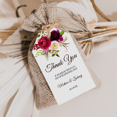 シンプルブルゴーニュフローラ ギフトタグ