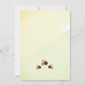 シンプルブルゴーニュレッドフラワー結婚式招待状 招待状 (裏面)