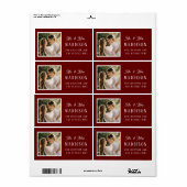 シンプルブルゴーニュ結婚ーの写真 ラベル (フルシート)