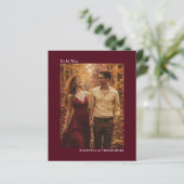 シンプルブルゴーニュBUDGET結婚の写真招待状 (スタンド正面)