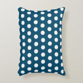 シンプルブルーアンドホワイト水玉模様 アクセントクッション (正面(垂直))