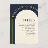 シンプルブルーアー結婚チズゲスト詳細 エンクロージャーカード (正面)