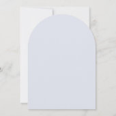 シンプルブルーウォーターフローラ結婚アーチ 招待状 (裏面)