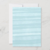 シンプルブルーウォーター色バルーンOh男の子ベビーシャワー 招待状 (裏面)