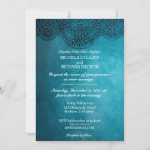 シンプルブルーエレガンスウェディング 招待状 (正面)
