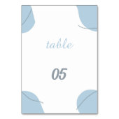 シンプルブルーカスタムウェディング テーブルナンバー (裏面)