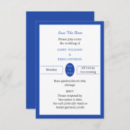 シンプルブルーカスタム セーブザデート