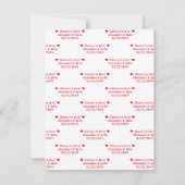 シンプルブルーシルクリボンバナ結婚ー座席表 招待状 (裏面)