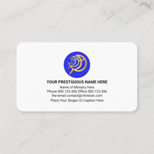 シンプルブルーシーウェーブイクサス魚 名刺 (裏面)