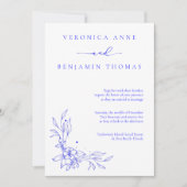 シンプルブルージュエルトーン結婚式招待状 招待状 (正面)