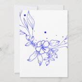 シンプルブルージュエルトーン結婚式招待状 招待状 (裏面)