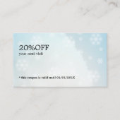 シンプルブルースエレガントノーフレーク美しいクーポン 割引カード (正面)
