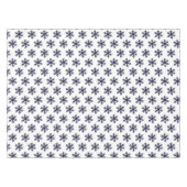 シンプルブルースノーフレークパターンクリスマスホリデー テーブルクロス (正面(横))