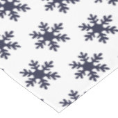 シンプルブルースノーフレークパターンクリスマスホリデー テーブルクロス (アングル)