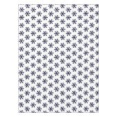 シンプルブルースノーフレークパターンクリスマスホリデー テーブルクロス (正面)